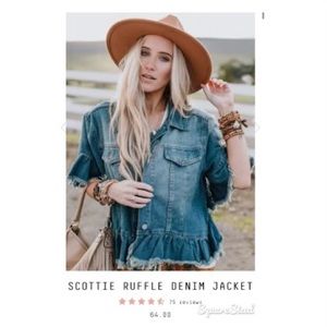 Scottie ruffle denim jacket from Three Bird Nest